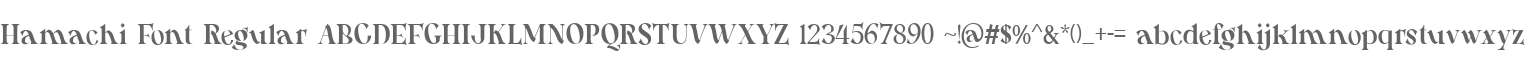 Hamachi Font Regular