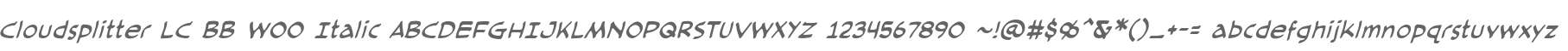 Cloudsplitter LC BB W00 Italic