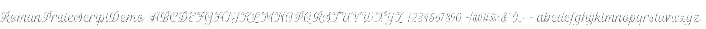 Roman Pride Script Demo