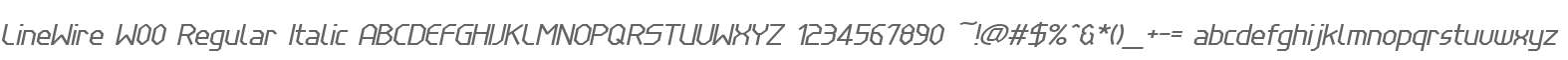 LineWire W00 Regular Italic