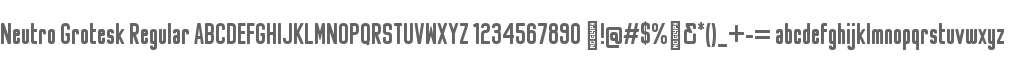 Neutro Grotesk