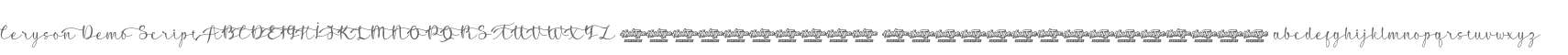Ceryson Demo Script