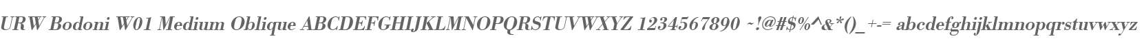 URW Bodoni W01 Medium Oblique