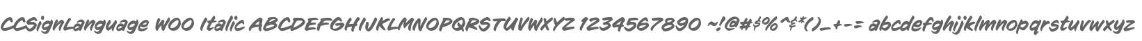 CCSignLanguage W00 Italic