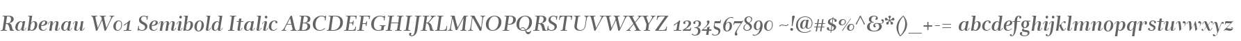 Rabenau W01 Semibold Italic