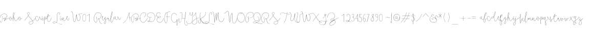 Boho Script Line W01 Regular