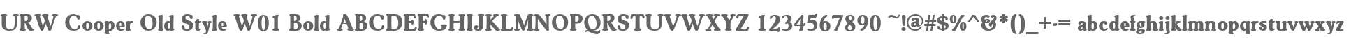 URW Cooper Old Style W01 Bold