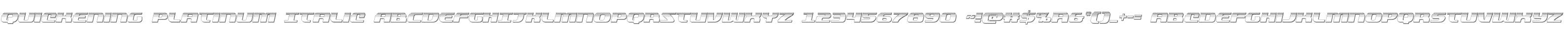 Quickening Platinum Italic