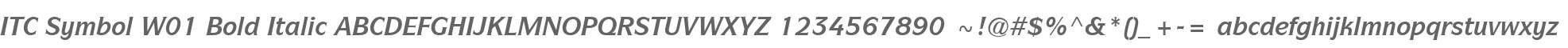 ITC Symbol W01 Bold Italic