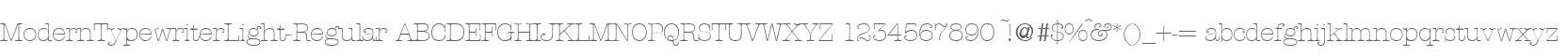 ModernTypewriterLight-Regular