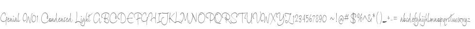 Genial W01 Condensed Light