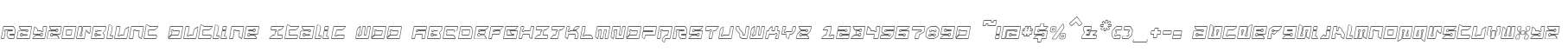 RayzorBlunt Outline Italic W00