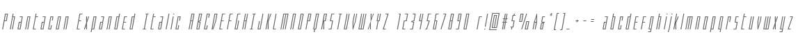 Phantacon Expanded Italic