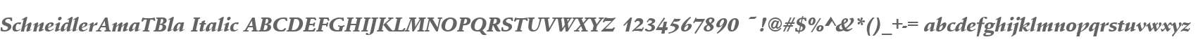 SchneidlerAmaTBla Italic