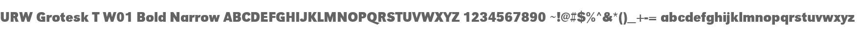 URW Grotesk T W01 Bold Narrow