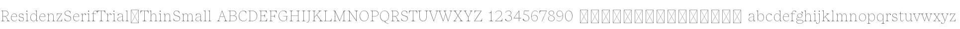 Residenz Serif Trial Thin Small