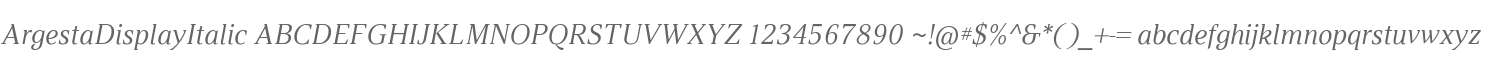 ArgestaDisplayItalic