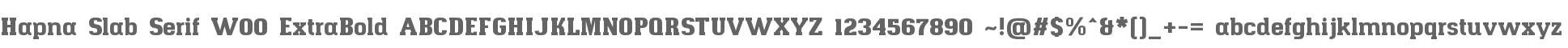 Hapna Slab Serif W00 ExtraBold