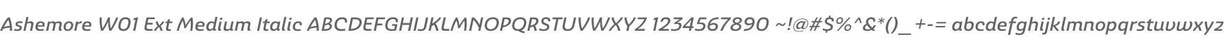 Ashemore W01 Ext Medium Italic