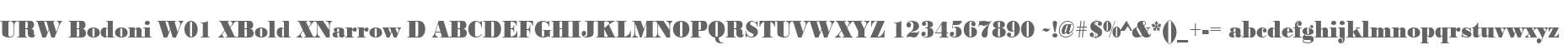 URW Bodoni W01 XBold XNarrow D
