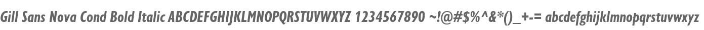 Gill Sans Nova Cond