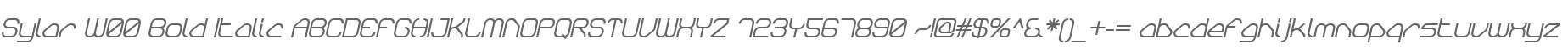 Sylar W00 Bold Italic