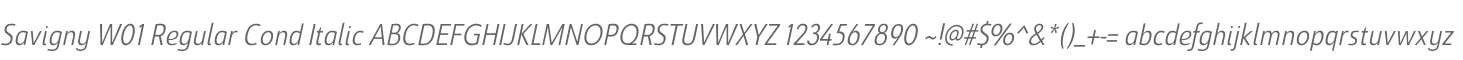 Savigny W01 Regular Cond Italic