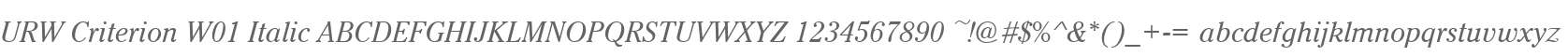 URW Criterion W01 Italic