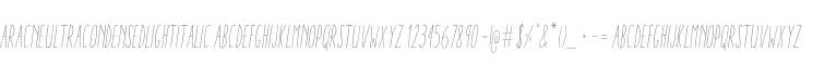 AracneUltraCondensedLightItalic