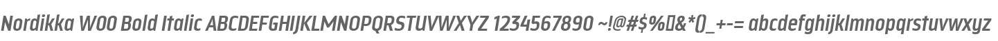 Nordikka W00 Bold Italic