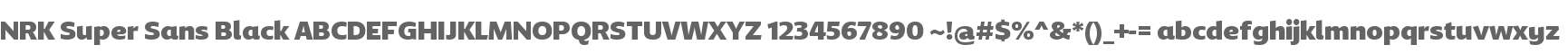 NRK Super Sans Black