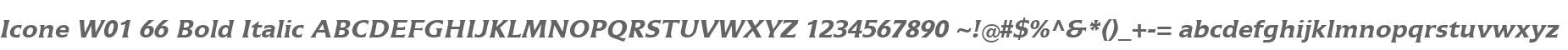 Icone W01 66 Bold Italic