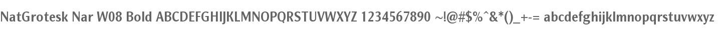 NatGrotesk Nar W08 Bold