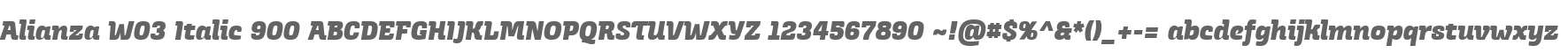 Alianza W03 Italic 900