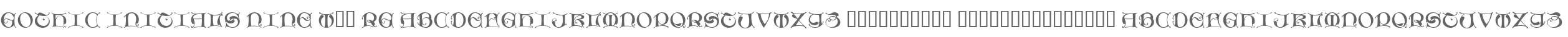 Gothic Initials Nine W90 Rg