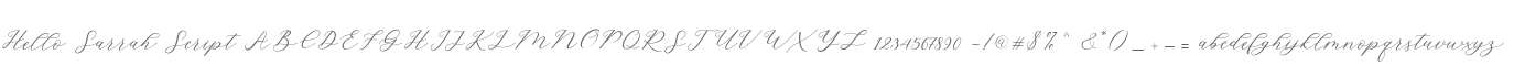 Hello Sarrah Script