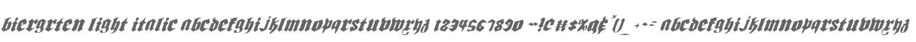 Biergrten Light Italic