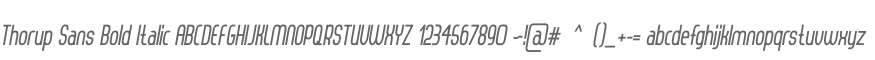 Thorup Sans Bold Italic
