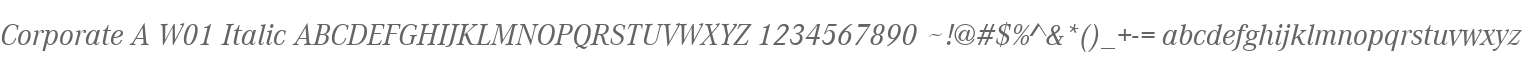 Corporate A W01 Italic