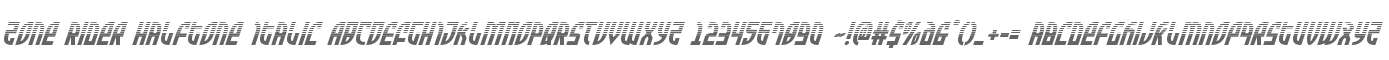 Zone Rider Halftone Italic