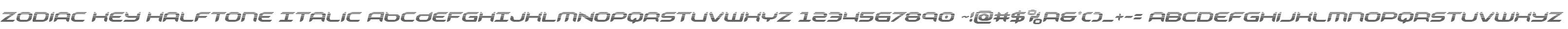 Zodiac Key Halftone Italic