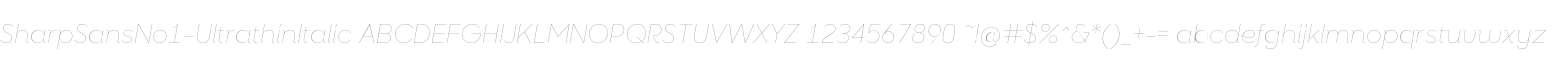 SharpSansNo1-UltrathinItalic