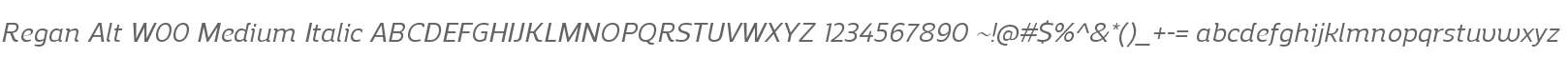 Regan Alt W00 Medium Italic