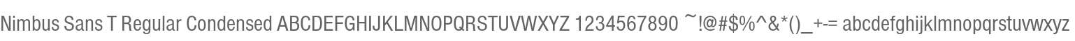 Nimbus Sans T Regular Condensed