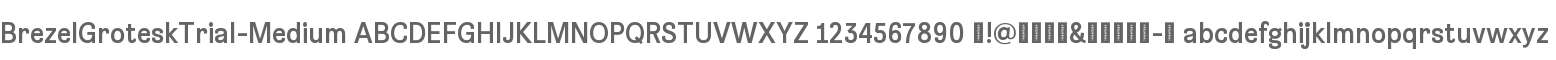 Brezel Grotesk Trial Medium