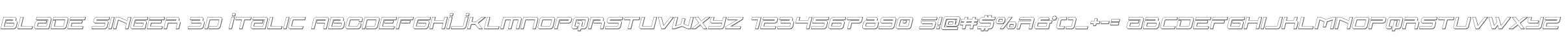 Blade Singer 3D Italic