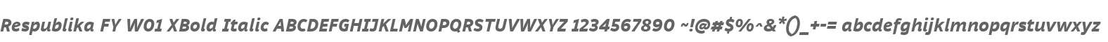 Respublika FY W01 XBold Italic