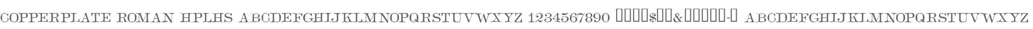 Copperplate Roman HPLHS