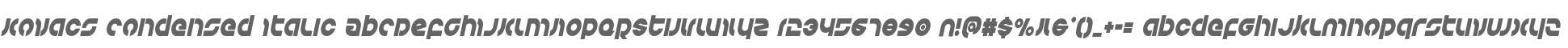 Kovacs Condensed Italic