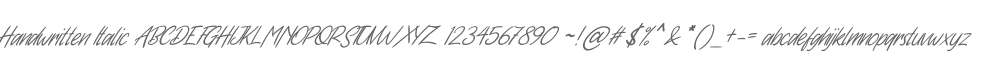 Handwritten Italic